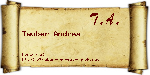 Tauber Andrea névjegykártya